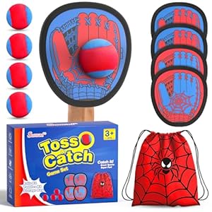 Sunrad Toss and Catch Ball Game Set, Kids Toddler Baseball Catch Ball Outdoor & Beach Toys for Family, Pool Beach Yard Camping Outside Game for Kids Age 3 4 5 6 7 8-12+, Birthday Gift for Boys Girls