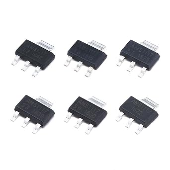 Pack of 100, AMS1117 LM1117 SOT223 3.3V 1A Voltage Regulator New