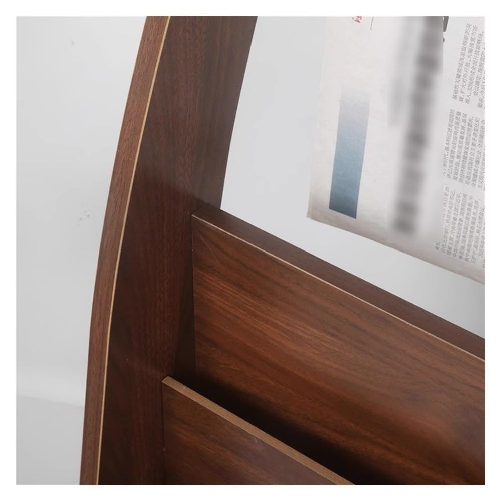 Zeitschriften-Displayrahmen Zeitungsständer aus Holz, Bürozeitschriftenständer, bodenstehender Broschürenständer, Werbematerial, Präsentationsständer, Aufbewahrung, Bücherregal Prospektständer(Brown)