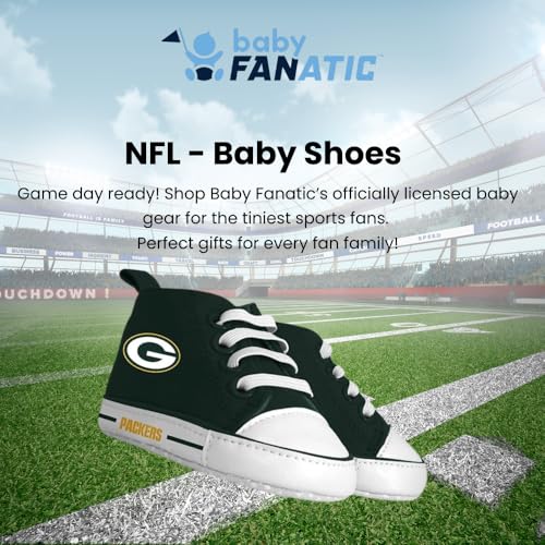 Baby Fanatic - NFL Baby Pre-Walkers Shoes Officially Licensed Detroit Lions Football High Top Sneakers Soft Anti-Slip Soles Boys and Girls 0-6 Months Multicolor