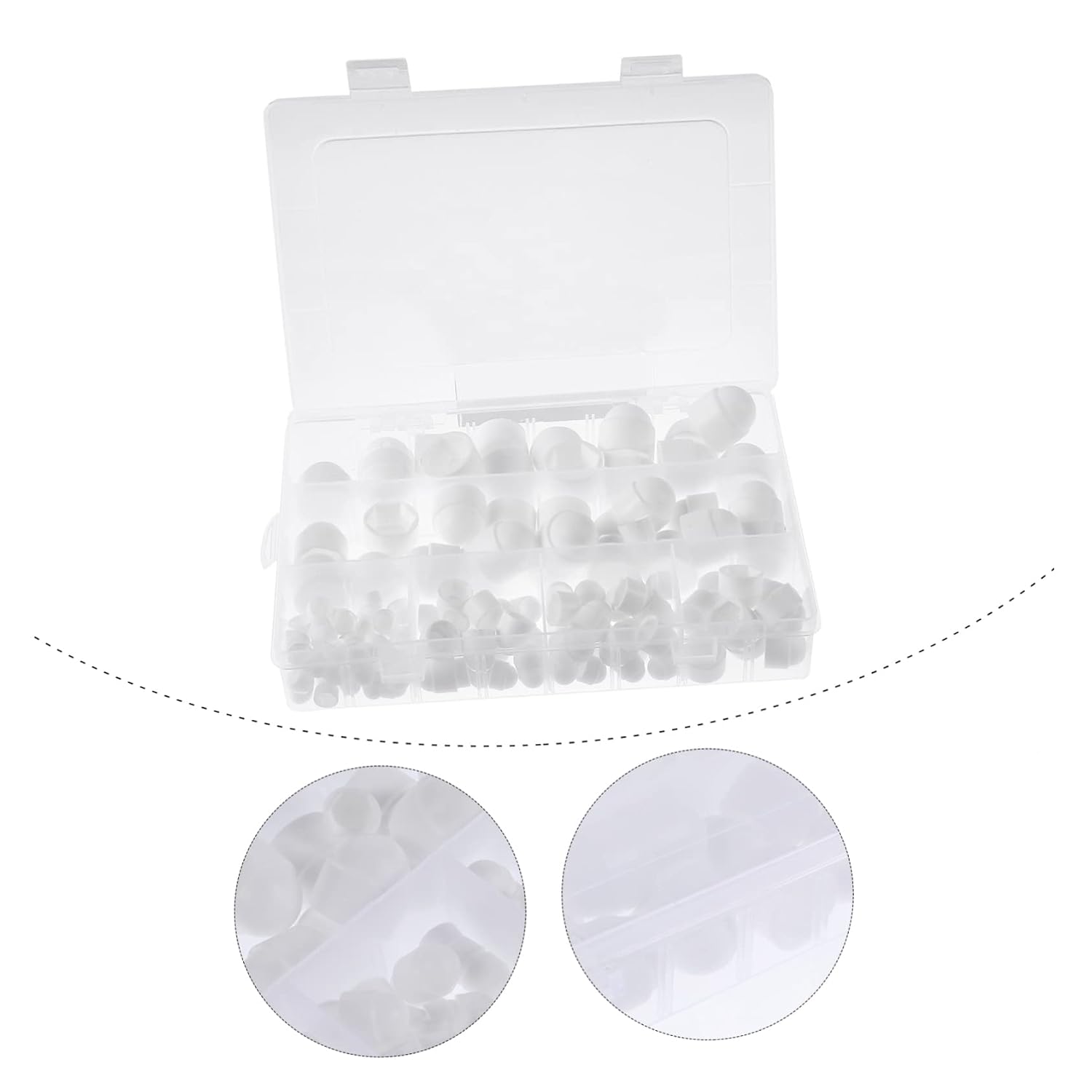 145pcs Quality Material Nut Covers Caps Hexagonal Screw Covers Hinged Screw Caps Bolt Nut