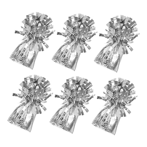 ELAYARD 6 Piezas Pesas para Globos Plateadas Bloques de Peso para Decoración de Fiesta Bodas Graduaciones y Eventos Pesas Pesadas para Globos de Accesorios Reutilizables para Decoraciones