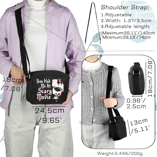 TOBGBE Horror Michael Gifts You Had Me At Scary Movie Crossbody Bag Horror Movie Merchandise Michael Killer Shoulder Pouch4