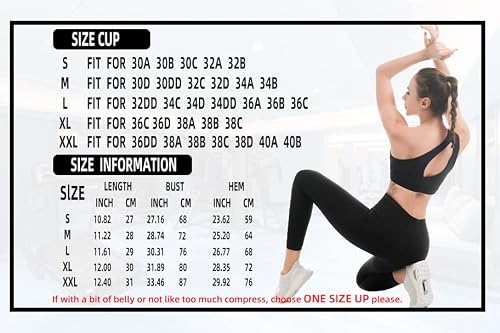 Yogasasa One Shoulder Sport Bra For Women Workout Bras Sexy Cutout Yoga Bra Medium Support,White #TOP5