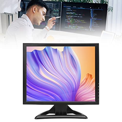 LED-Computermonitor, VGA AV BNC USB DC-Eingang 17 Zoll PC-Monitor Einstellbar 1280 X 1024 Dual-Lautsprecher für Gaming (EU-Stecker) – Bild 3