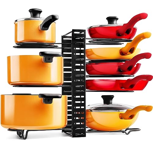 Snapklik.com : MUDEELA Pots And Pans Organizer Rack For Under Cabinet ...
