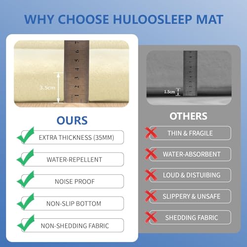Image of Huloo Sleep Ultra Soft Baby Play Mat for Floor,1.3 inch Thick Elasti-Foam 47x47 Play Mat for Playpen,Water-Repellent Coral Velvet for Tummy Time, Non-Slip Backing Safe for Toddlers & Infants(Vanilla)