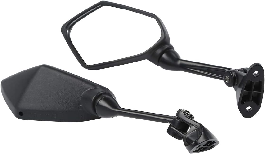 SLMOTO Rearview Mirrors Left Right Side Racing Rear View Mirror Fit for Kawasaki Ninja ZX6R ZX-6R ZX 6R 2009-2012 11 10 Black Pair Mirror