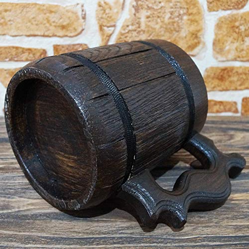 Dungeon Master Beer Mug, DnD Gifts, 22 oz, Dungeons and Dragons Wooden Beer Stein, Personalized DM Tankard, Beer Mugs with Handles, Gift for Men, Gift for Him - Thumbnail 7