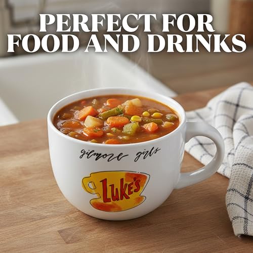 Silver Buffalo Gilmore Girls Luke's Diner Logo Ceramic Soup Mug, 24 Ounces by Silver Buffalo - Used condition - Image 4