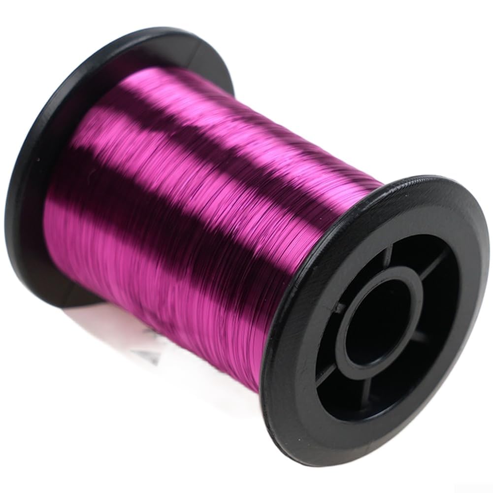 Fine Gauge Copper Wire 0.1mm for Fly Tying Nymph Body Material and Hook Binding in Traditional and Modern Fly Patterns (Purple)