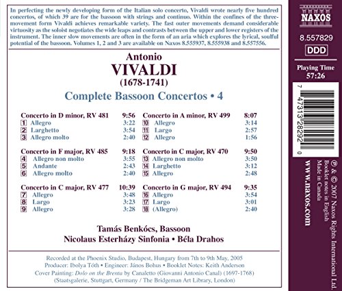 Vivaldi: Bassoon Concertos Vol. 4