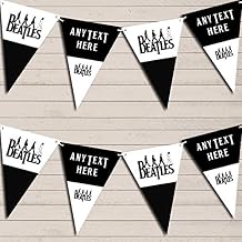 The Beatles Black & White Birthday Bunting Garland Party Venue Decoration Party Flag Banner Garland
