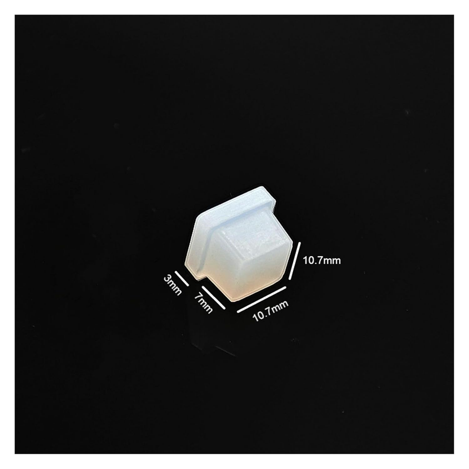 Run Ken Silicone Stopper Cell Cover Glass Cuvette Plug Quartz Cuvette Silicone Cap for Size 10 * 10mm Cuvettes Resistant Corrosion 100/PK