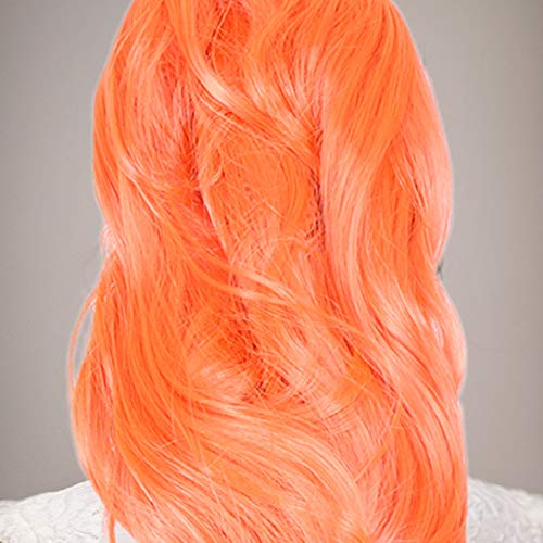 PIXNOR Peruca de Cabeça Cheia Longo Encaracolado Peruca Resistente Ao Calor Onda Anime Cosplay Headp