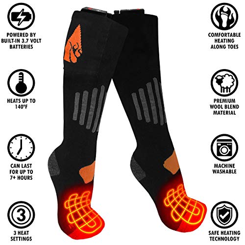 Actionheat 3.7V Wool Rechargeable Battery Heated Socks 1.0 #TOP3