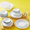 CORELLE 78-Piece Service for 12, Chip Resistant, Classic Cafe Blue Dinnerware Set,