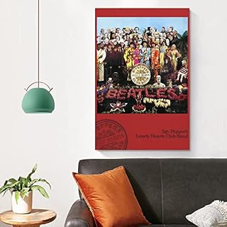 JABURU Poster décoratif sur toile The Beatles Band – Impression sur toile – Pour chambre à coucher – 60 x 90 cm - Les Beatles, Paul McCartney, John Lennon, RIngo Starr, George Harrison JABURU Poster décoratif sur toile The Beatles Band - Impression sur toile - Pour chambre à coucher - 60 x 90 cm – Image 4