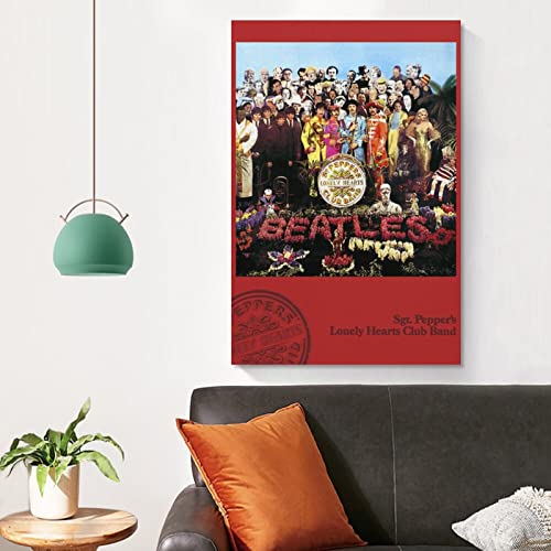 JABURU Poster décoratif sur toile The Beatles Band – Impression sur toile – Pour chambre à coucher – 60 x 90 cm - Les Beatles, Paul McCartney, John Lennon, RIngo Starr, George Harrison JABURU Poster décoratif sur toile The Beatles Band - Impression sur toile - Pour chambre à coucher - 60 x 90 cm – Image 5