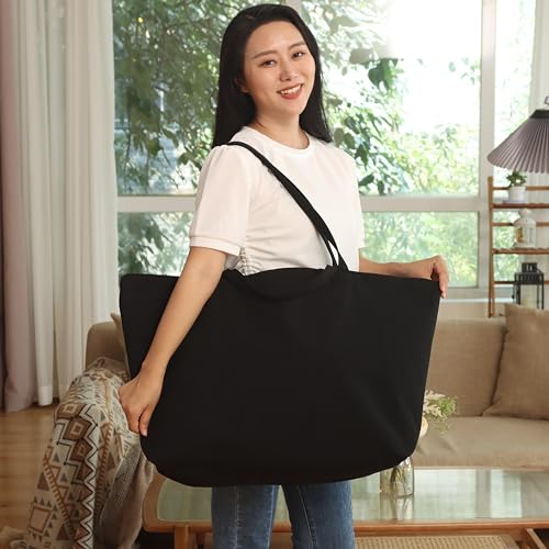 Firecolor Chic Large Sturdy Canvas Tote Bag -27