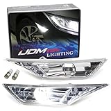 iJDMTOY (2) Xenon White LED Lights w/ JDM Clear Lens Side Marker Lamps For 10th Gen Honda Civic Sedan/Coupe/Hatchback