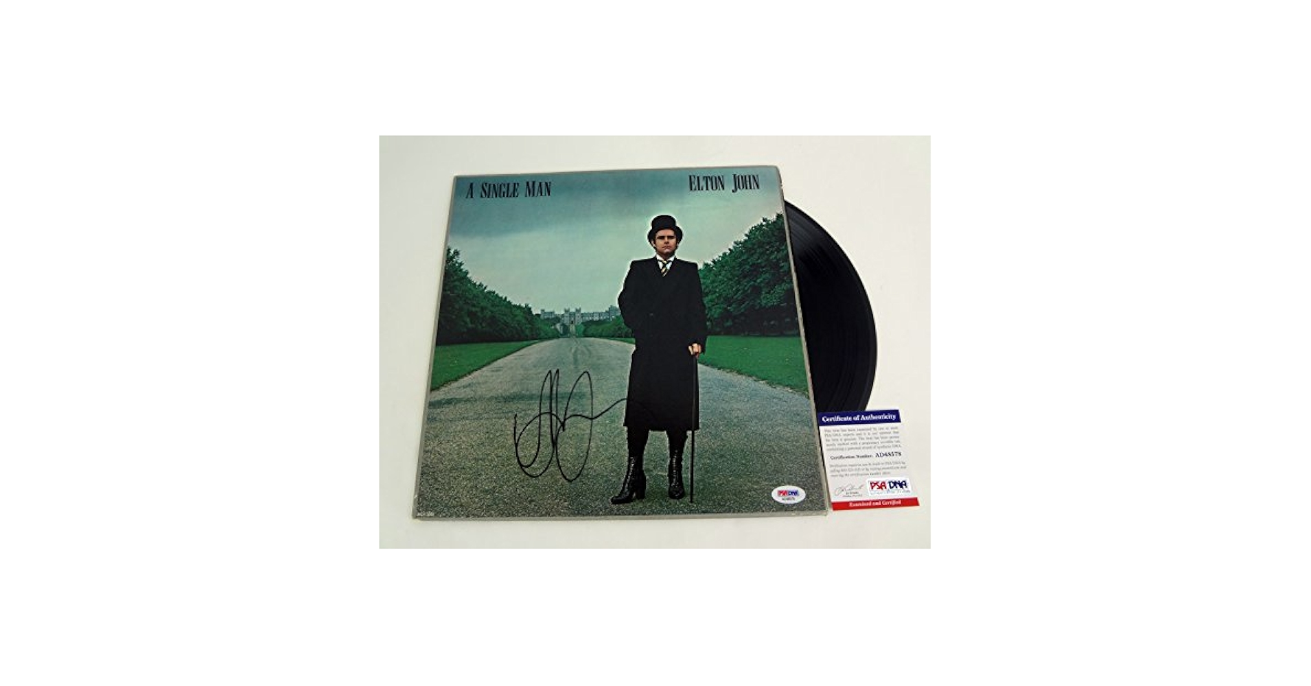 Elton EJ John Signed Autograph A Single Man Vinyl Record