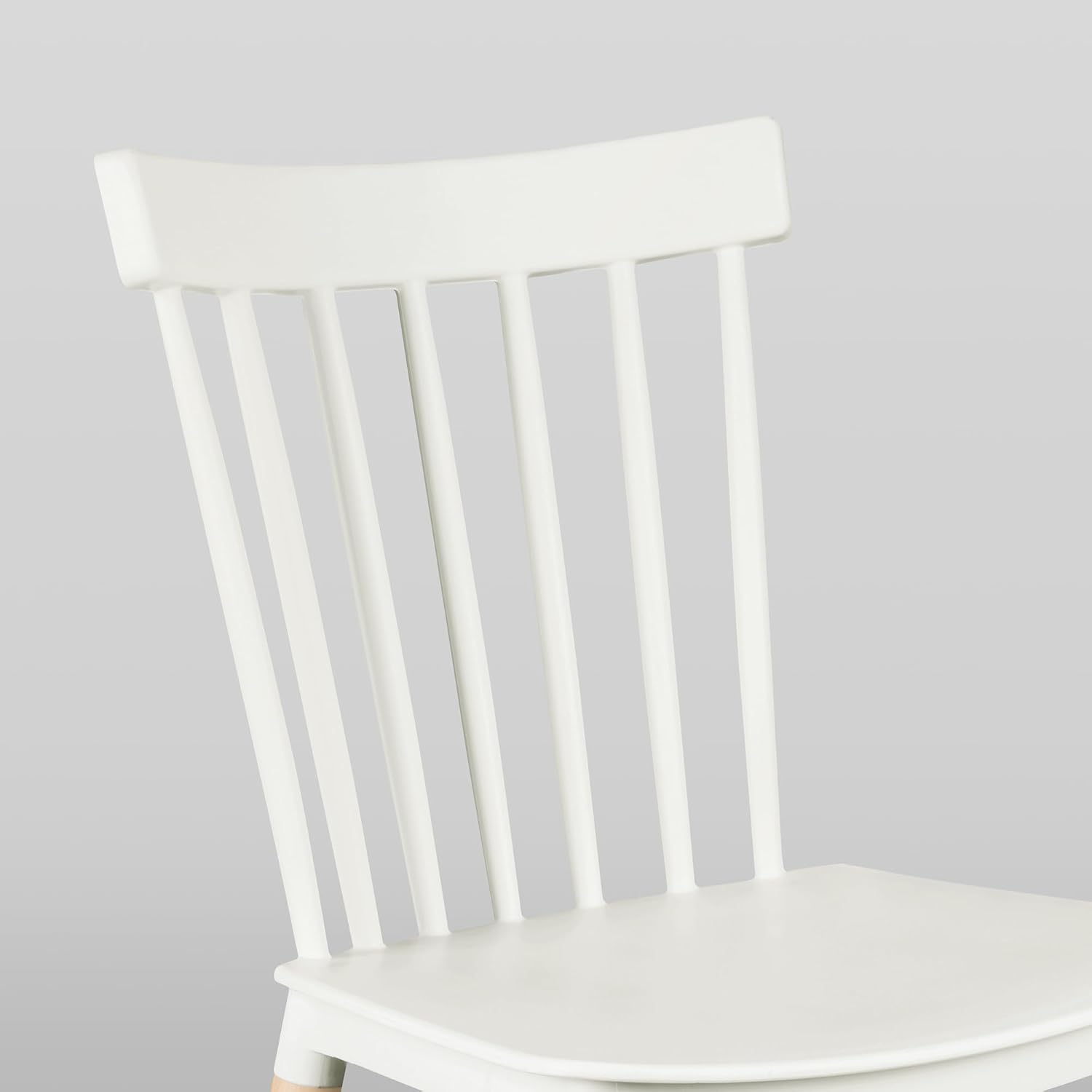 DSW Armless Modern Plastic Dining Chairs with Wood Legs for Living, Bedroom, Kitchen, Dining,Lounge Waiting Room, Restaurants, Cafes