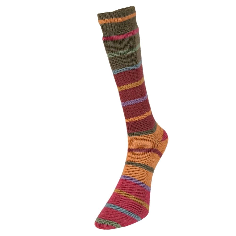 Premium Multicolour, Wool and Nylon Self-Patterning Superwash 4 Ply Sock Yarn 100g - Super Sock 11 Aragon โ image 1