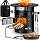 Raketenofen Kesser mit Gusseisen Grillpfanne für Outdoor-Kochen