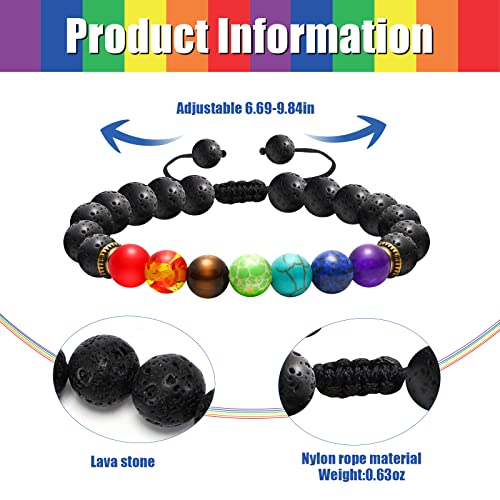 Sureio Pulseras Orgullo LGBT Rainbow x6 miniatura 3