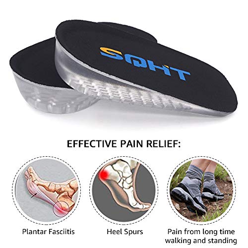 Sqht's Heel Lift Inserts, Shoes Lifts, Height Increase Insoles For Leg Length Discrepancies (Large - 1" Height) #TOP1
