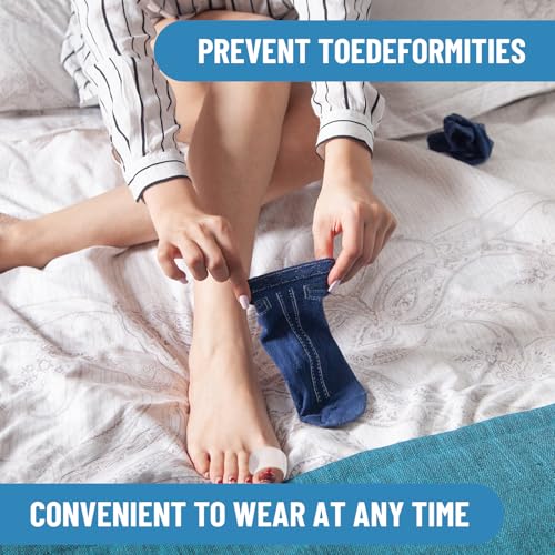 ENNSOO Separadores de dedo do pé, espaçadores de dedo de silicone Hammertoe, bico de laço único para
