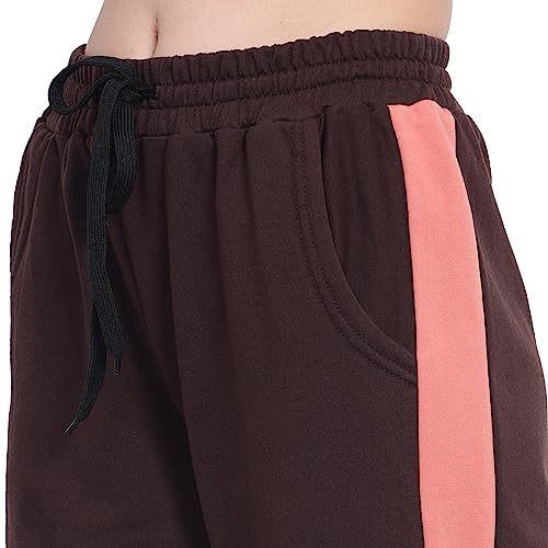 Image of BLUE STAR SHARK Women's Cotton Loopknit Track Pants | Comfortable Lounge Pants for Summer | Casual Pyjamas, Nightwear, Gym, Yoga, Sports, Running | Relaxed Fit Everyday Comfort