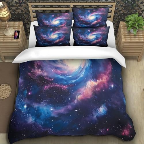 Housse de couette 3D espace en microfibre résistante et douce - 5