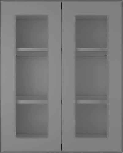 LOVMOR Botiquín montado en la pared, almacenamiento sobre el inodoro con puerta de cierre suave y estante ajustable para baños, cocinas (vidrio no