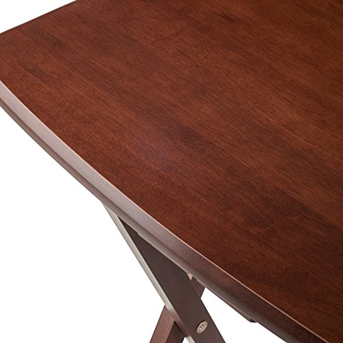 Image of Winsome Darryl Set of 4 Oversized Foldable Tables, Walnut, 26 inch