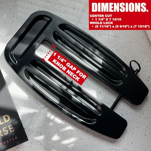 SecurityMan Double Door Lock - Solid 1/2" Unibody Aluminum Construction to Prevent Kick Ins - Adjustable Double Door Security Lock for French Doors Home Security