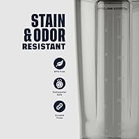 Vista 4 de BlenderBottle - Botella agitadora Pro Series perfecta para batidos de proteínas y preentrenamiento, 24 onzas, color gris humo