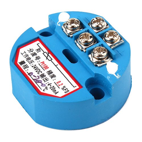DC 24V RTD PT100 Temperature Sensor Transmitter Range 0 to 200°C Accuracy 0.2% FS