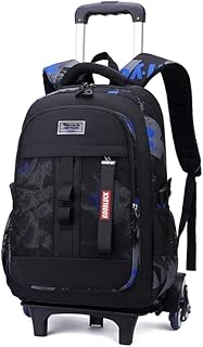 ETAISHOW Camo Rolling Backpack for Boys Kids Backpack with 6 Wheels Wheeled School Bag Trolley Bookbag