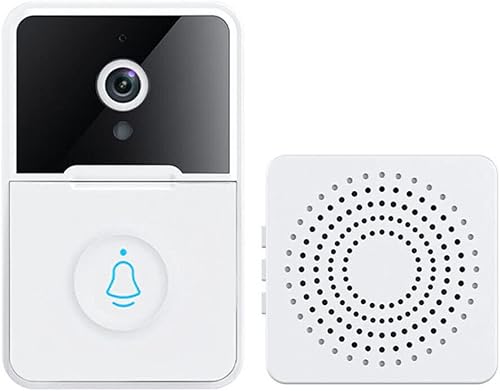 RUNAAJA - Timbre inalámbrico inteligente con WiFi, intercomunicador, cámara de video, timbre de timbre de seguridad inalámbrico remoto de video