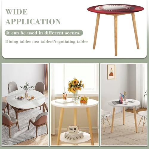 Nappe ronde élastique baseball imperméable pour éviter les taches sur la table - 4