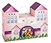 Produktbild Unbekannt III 10061589 Spielkoffer Märchenschloss, Spielwelt zum Aufklappen für Puppen und Spielfiguren, aus festem Karton, ca. 41,5 x 32 x 12 cm, rosa