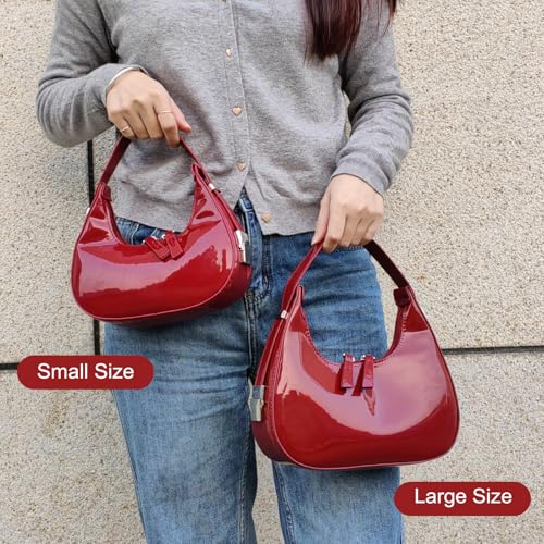 Bolso de hombro pequeño para mujer rojo estilo Y2K miniatura 2