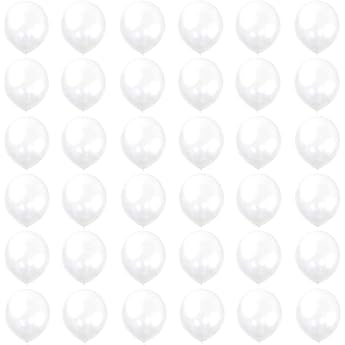 Small Balloons Transparent 5 Inch Balloons Pack of 36 Mini Balloons Helium Balloons Party Balloon Decoration Latex Balloons for Birthday Wedding Gender Reveal Bridal Shower Baby Shower Decoration