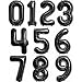 Produktbild Hanselhome Giant Metallic Number Ballon Ideal für Geburtstagsfeiern und Jubiläen - 110 cm - Aufblasbar - Schwarz - Nummer 5