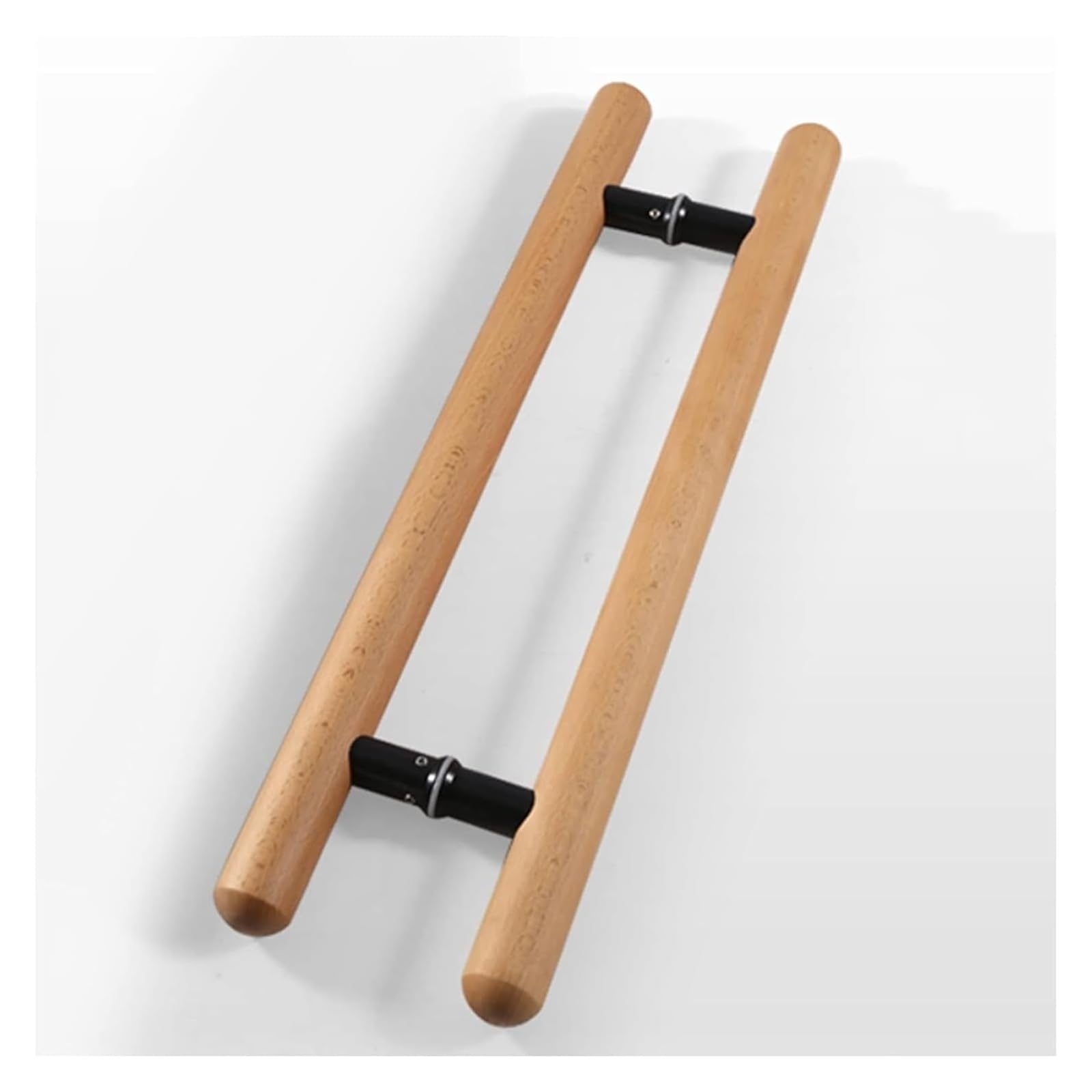 CWCQGH Push Pull Door Handle, Sliding Barn Door Handle, for Inside Outside/Farmhouse Shed Door, Entry Double Grab Bar Puller with Fitting,Brown-Length 40cm(16inch)