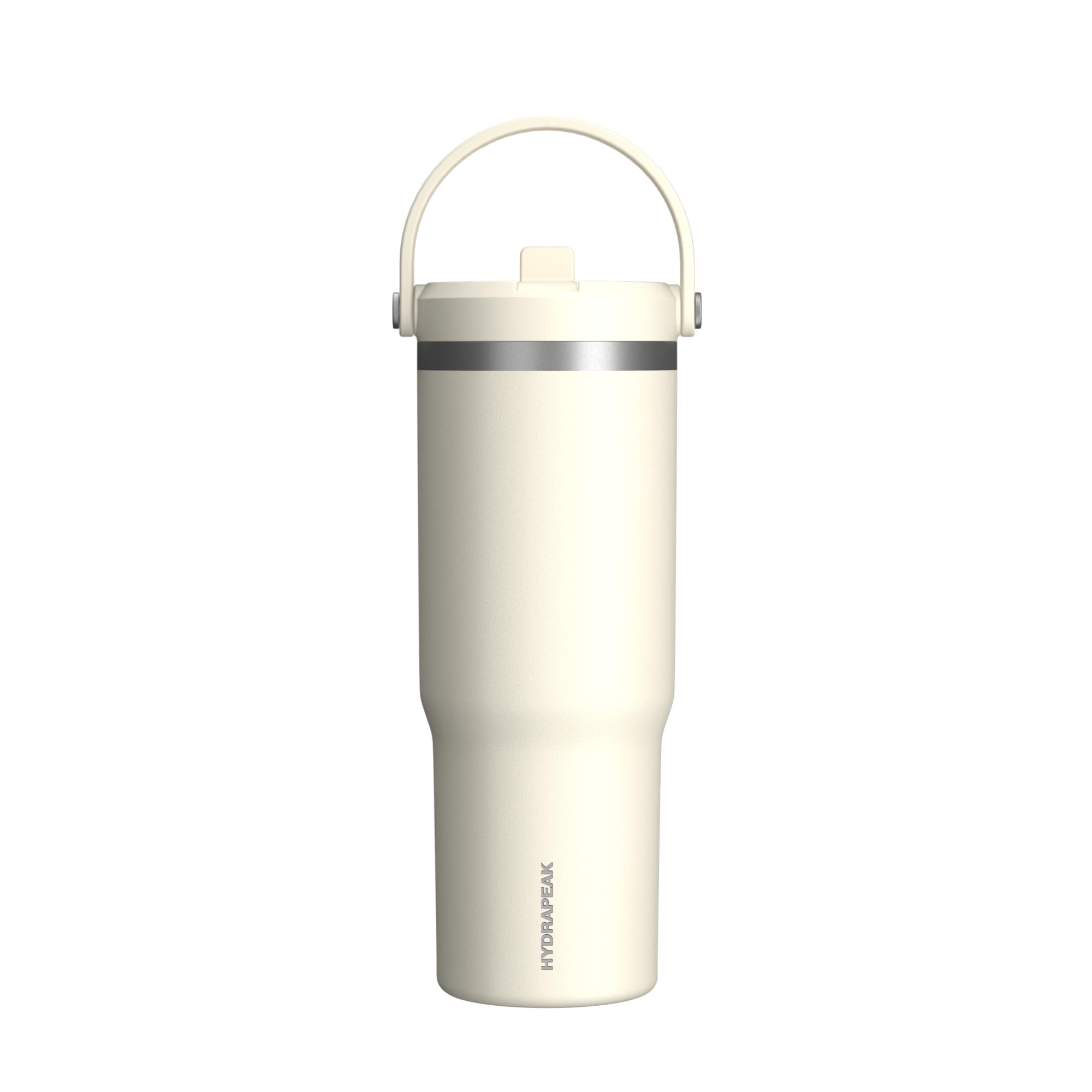Hydrapeak Nomad 32oz Insulated Stainless Steel Travel Tumbler with Handle & Straw Lid, Leakproof, Cupholder Friendly, Keeps Drinks Cold 24 Hours, Reusable Bottle for Daily Hydration (Ivory) — image 1