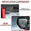 Mabett Rear Speaker Pods Compatible with Ford Bronco 4-Door 2025 2024 2023 2022 2021, Upgrade 6.5" Pods for Bronco Accessories, Interior Accessories Black (NOT for Sport and Raptor)