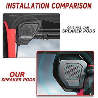 Mabett Rear Speaker Pods Compatible with Ford Bronco 4-Door 2025 2024 2023 2022 2021, Upgrade 6.5" Pods for Bronco Accessories, Interior Accessories Black (NOT for Sport and Raptor)